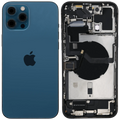 Backcover/Rahmen mit Ladebuchse Flex & Small Parts für iPhone 12 Pro Max (US-Version) (gebrauchter OEM-Ausbau, Qualität A) (Pacific Blau)