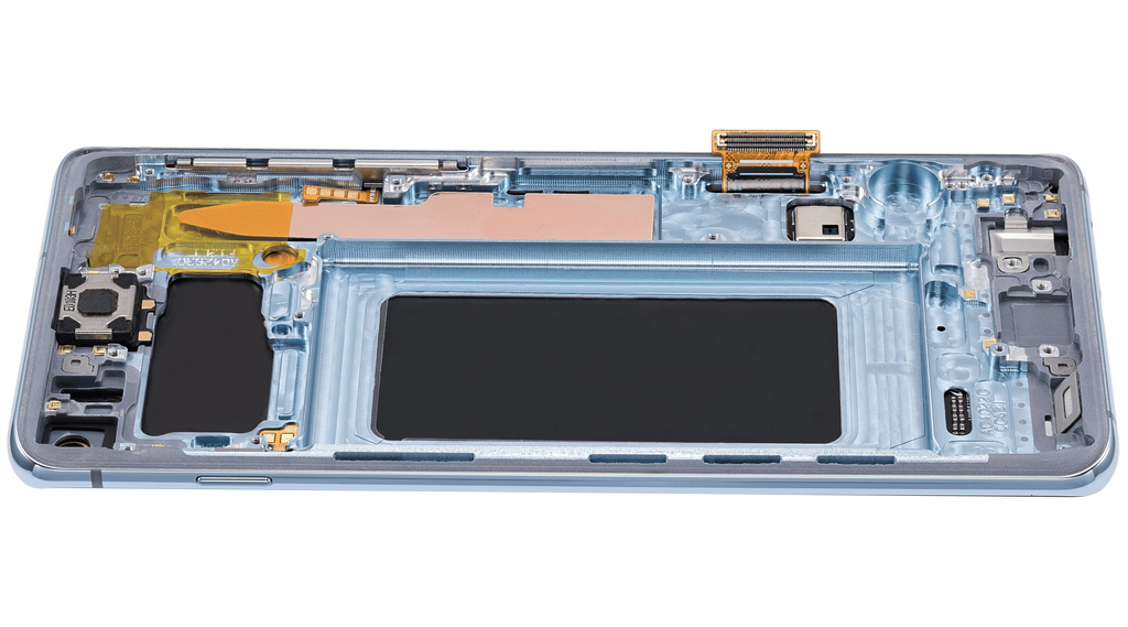 OLED-Display mit Rahmen für Samsung Galaxy S10 (Aftermarket Plus) (Prism Blue)