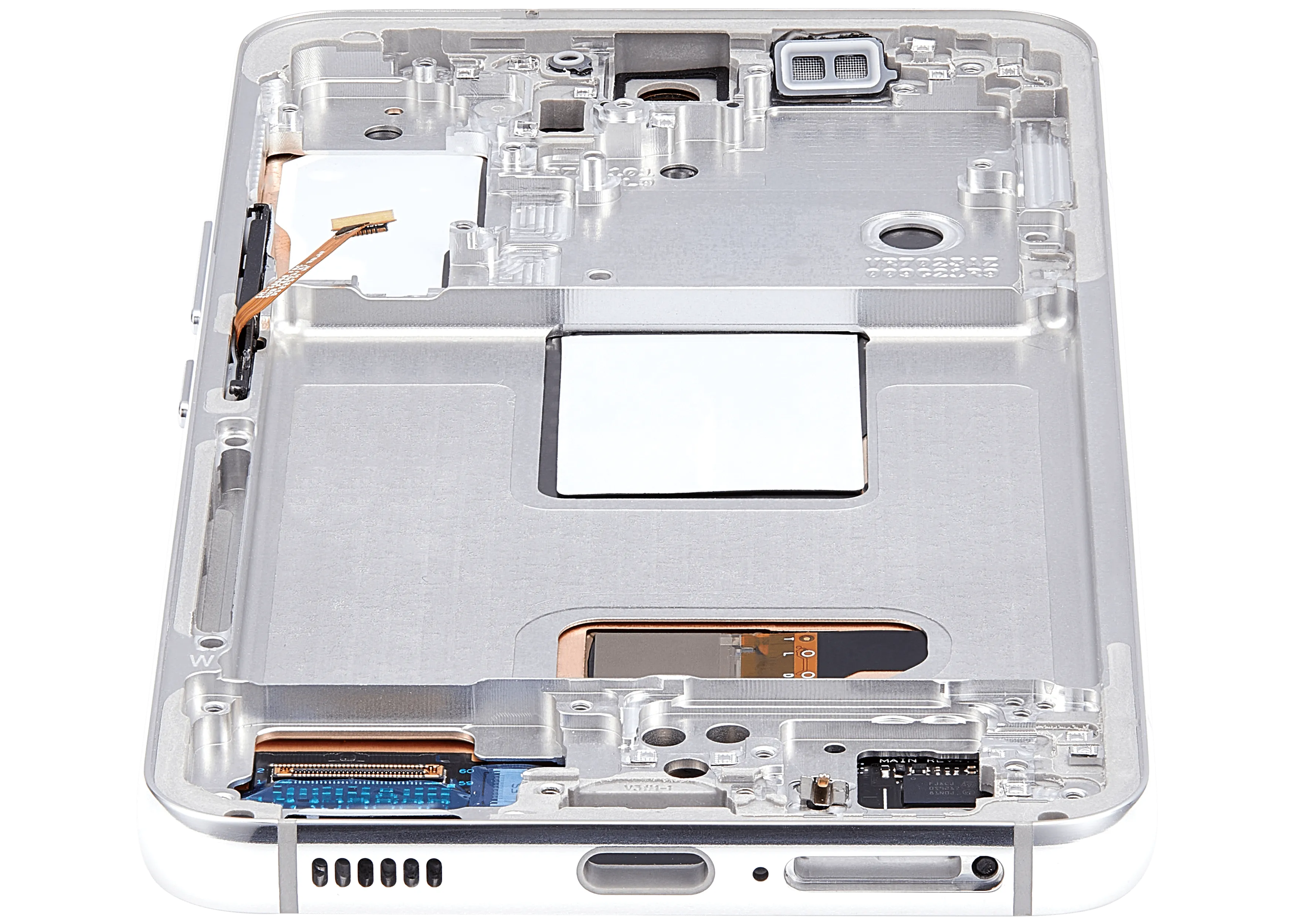 OLED-Display mit Rahmen für Samsung Galaxy S22 5G (US & International) (Aftermarket Plus) (Weiß)