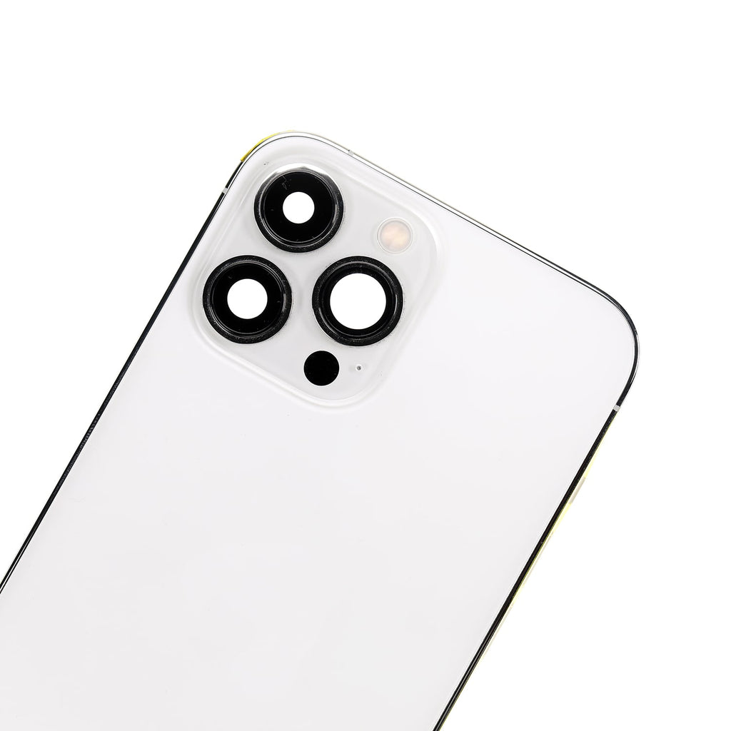 Backcover/Rahmen mit Small Parts für iPhone 13 Pro Max (US-Version) (gebrauchter OEM-Ausbau, Qualität B) (Silber)