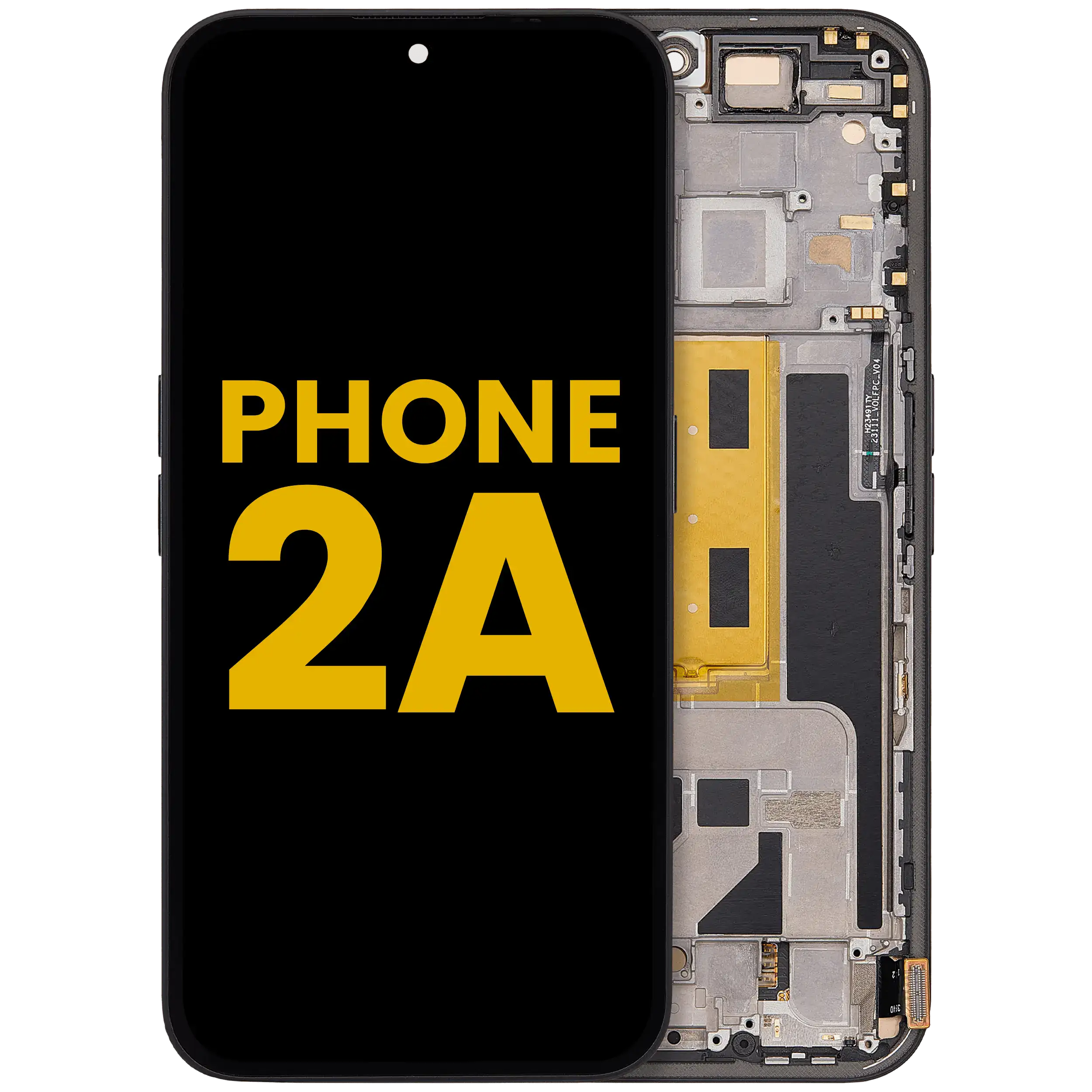 OLED-Display mit Rahmen für Nothing Phone (2a) (Refurbished) (Schwarz)