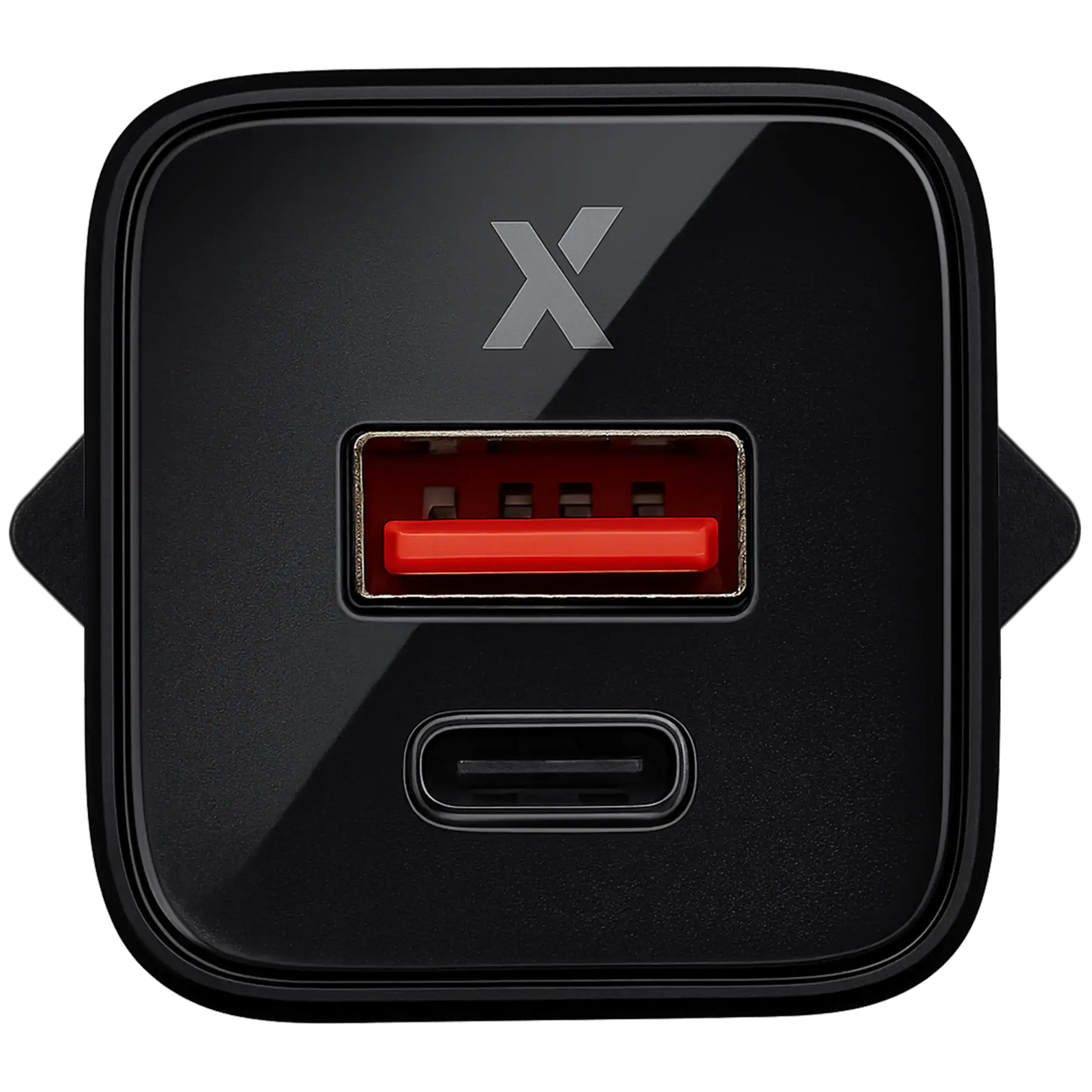 AmpSentrix Pro 30W 2-in-1 USB-C / USB-A GaN Wall Adapter (220V / EU Plug) (Schwarz Titanium)