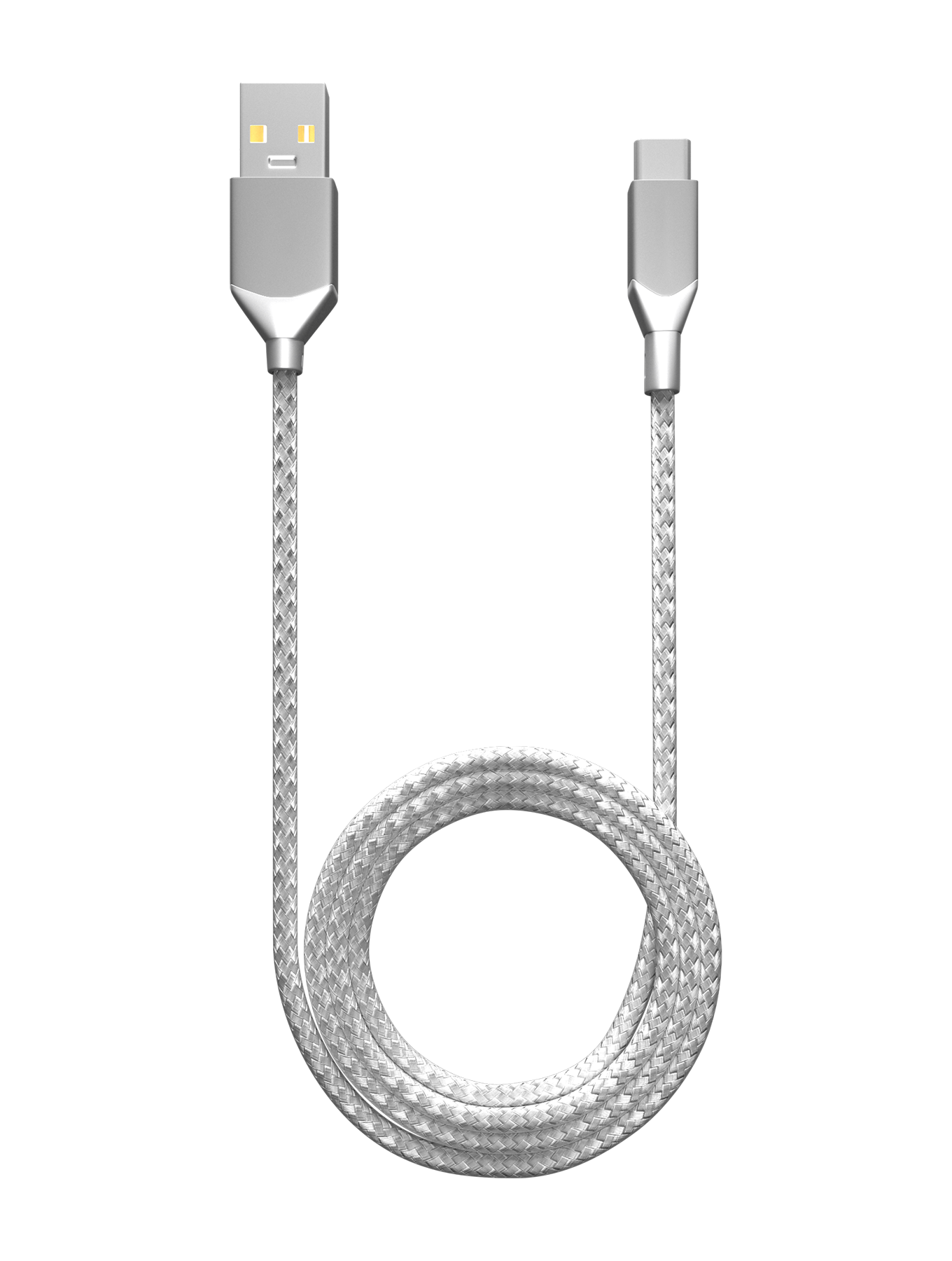 USB Type C zu USB Type A Kabel (1.8 m / 6 ft) (AmpSentrix Infinity) (Silber)