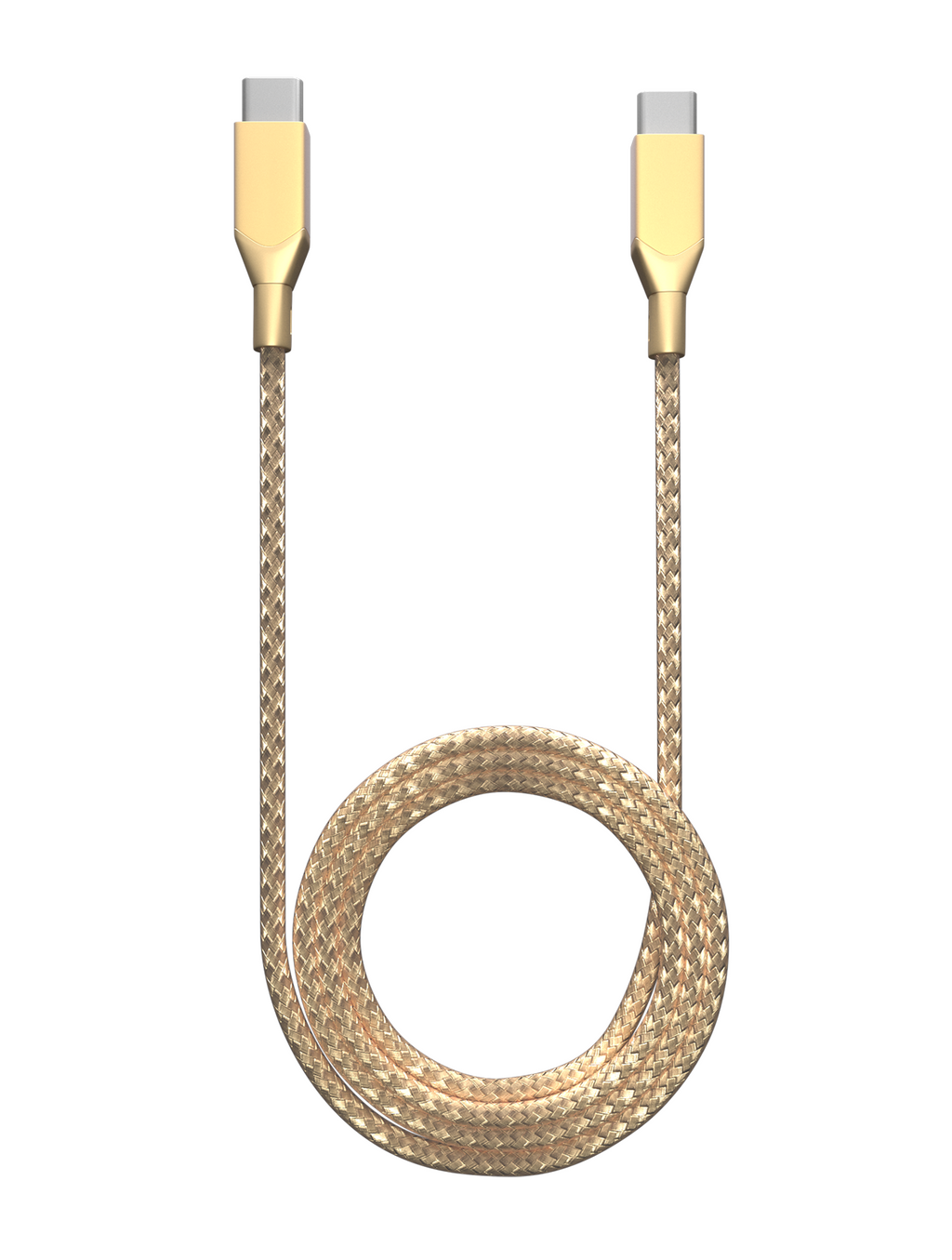 USB Type C auf USB Type C Kabel (1,8 m / 6 ft) (AmpSentrix Infinity) (Gold)