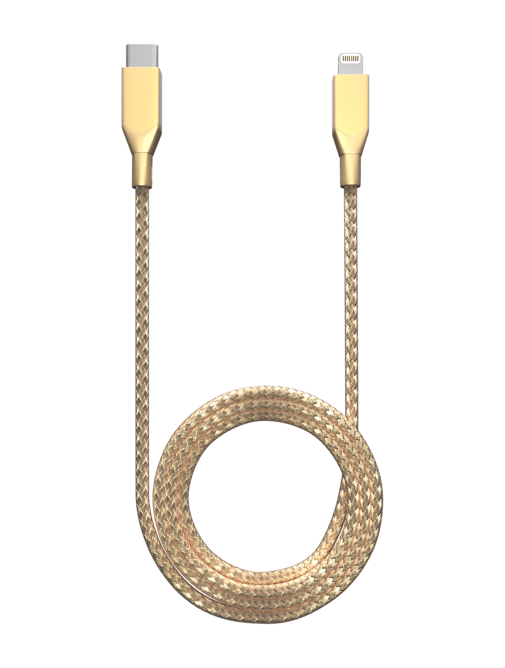 USB-C auf Lightning Kabel 1,8m Gold Non-MFI Ampsentrix Infinity