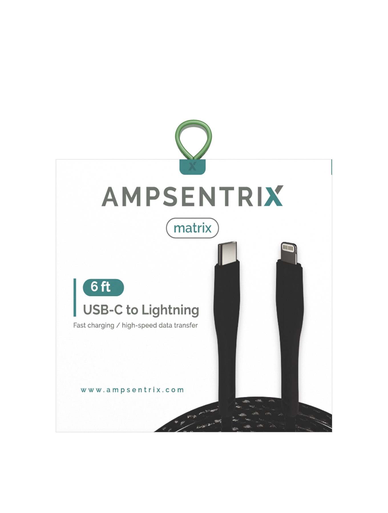 USB Typ C auf Lightning Kabel Non-MFI 1,8m Schwarz Ampsentrix