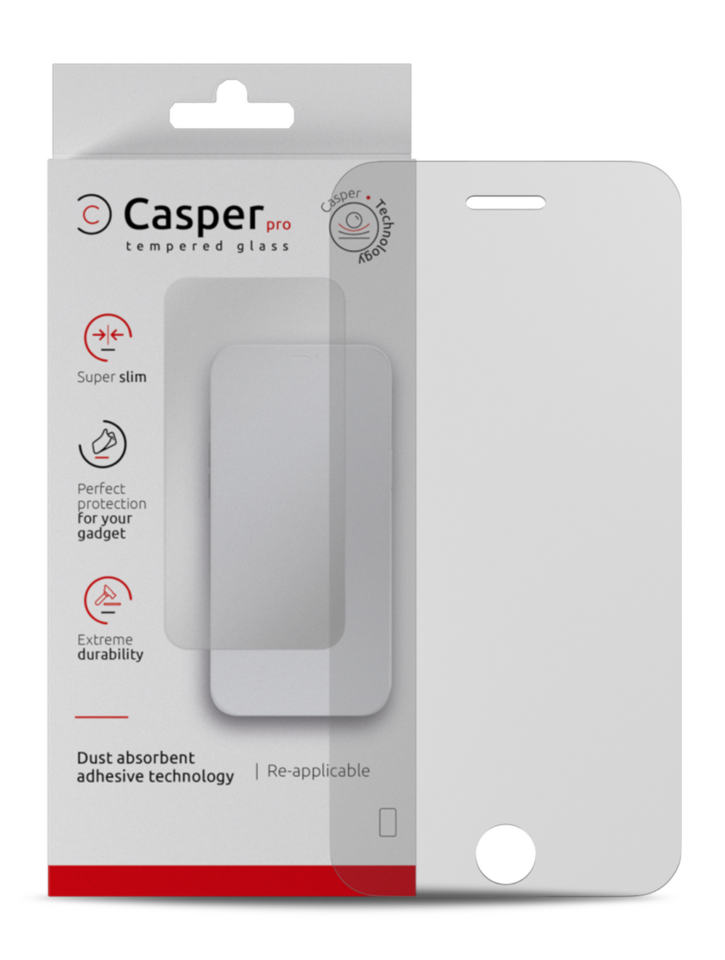 Casper Pro Tempered Glass for iPhone 8 Plus / 7 Plus (Retail Pack) (Matte)