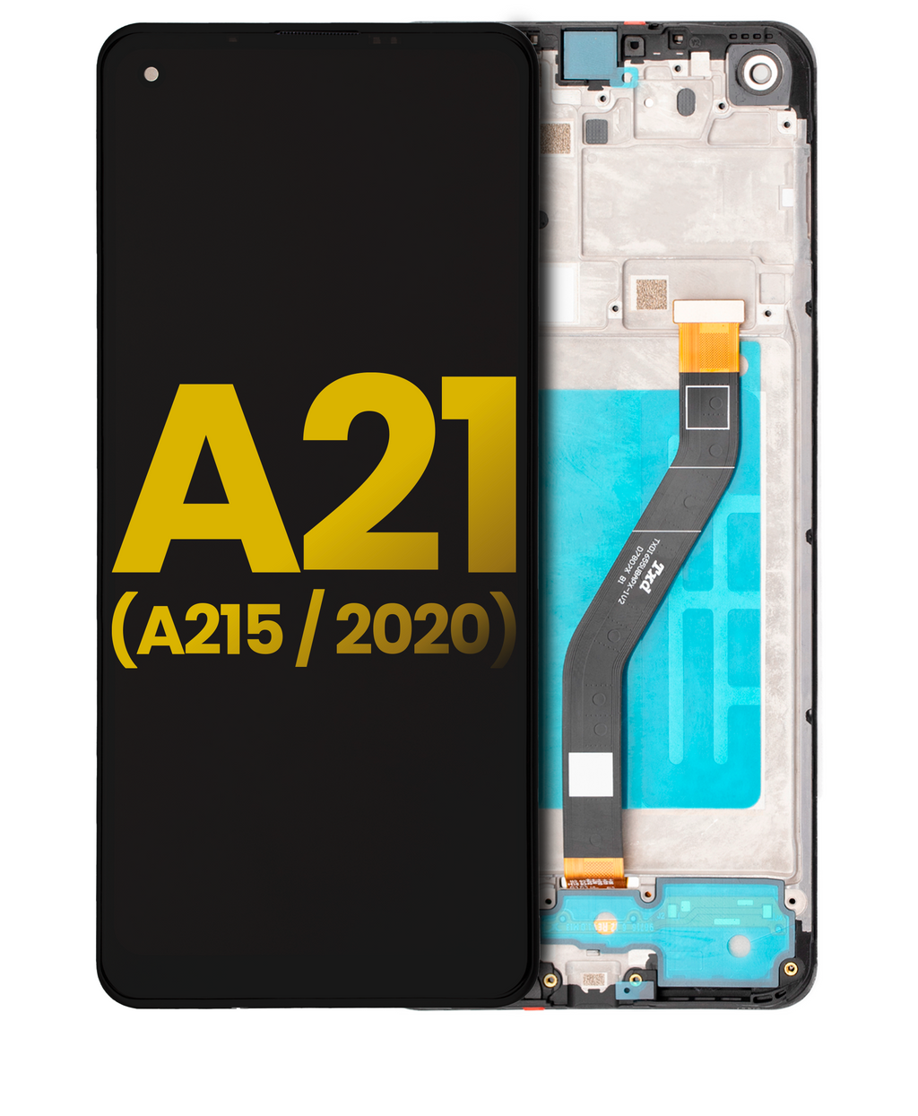 LCD-Display mit Rahmen für Samsung Galaxy A21 (A215 / 2020) (Alle Farben) (Refurbished)