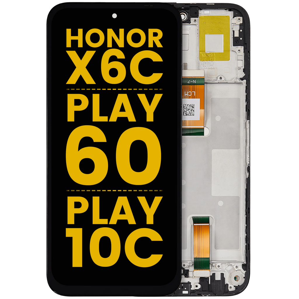 LCD-Display mit Rahmen für Honor X6C / Play 60 / Play 10C(Refurbished) (Alle Farben)