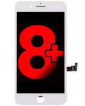 Complete LCD-Display mit Stahlplatte für iPhone 8 Plus (mit Front Camera: Prox Sensor & Ear Speaker) (Aftermarket Plus Quality: XO6) (Weiß)