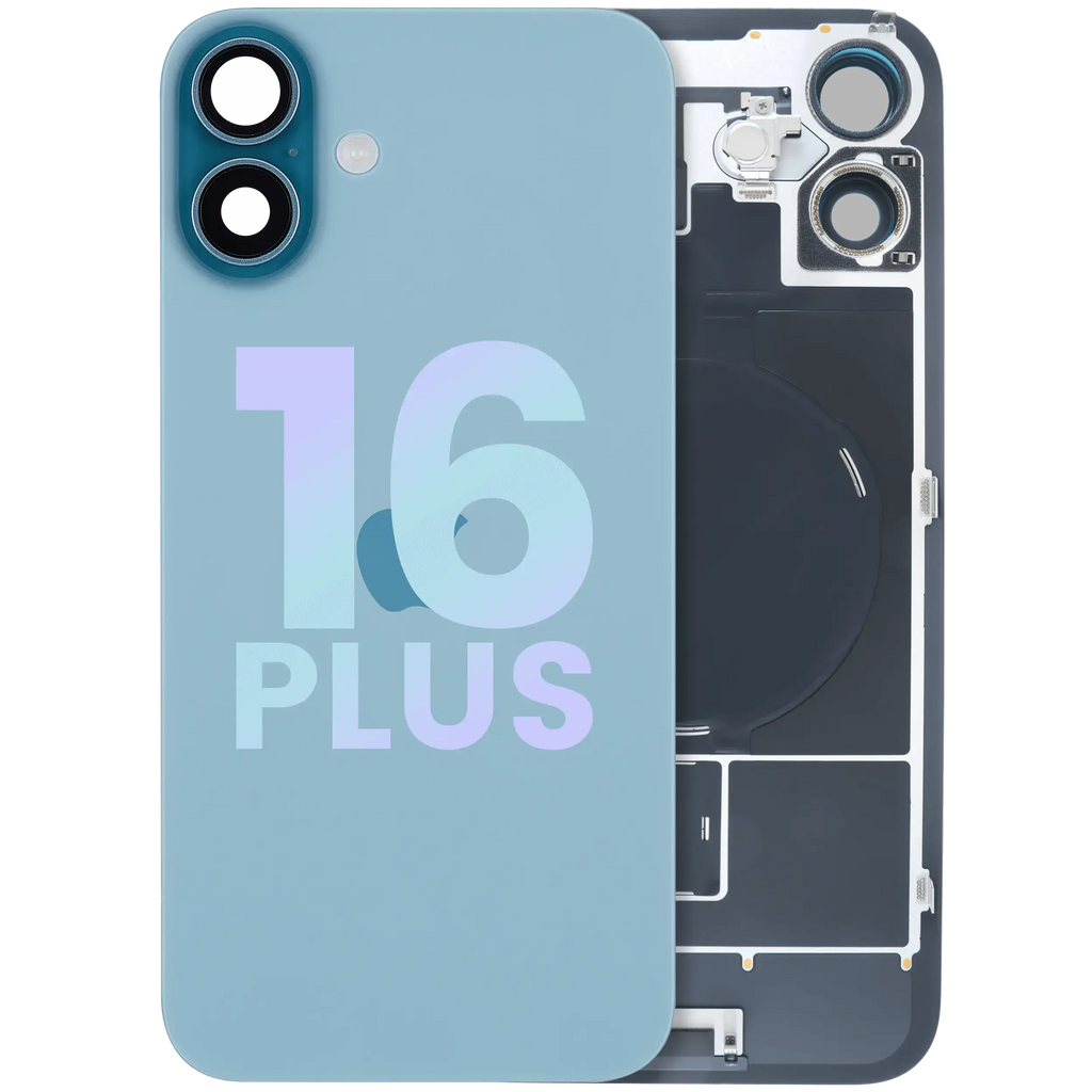 Backcover mit MagSafe Magnet & NFC & Blitz-Flexkabel für iPhone 16 Plus (Service Pack) (Teal)