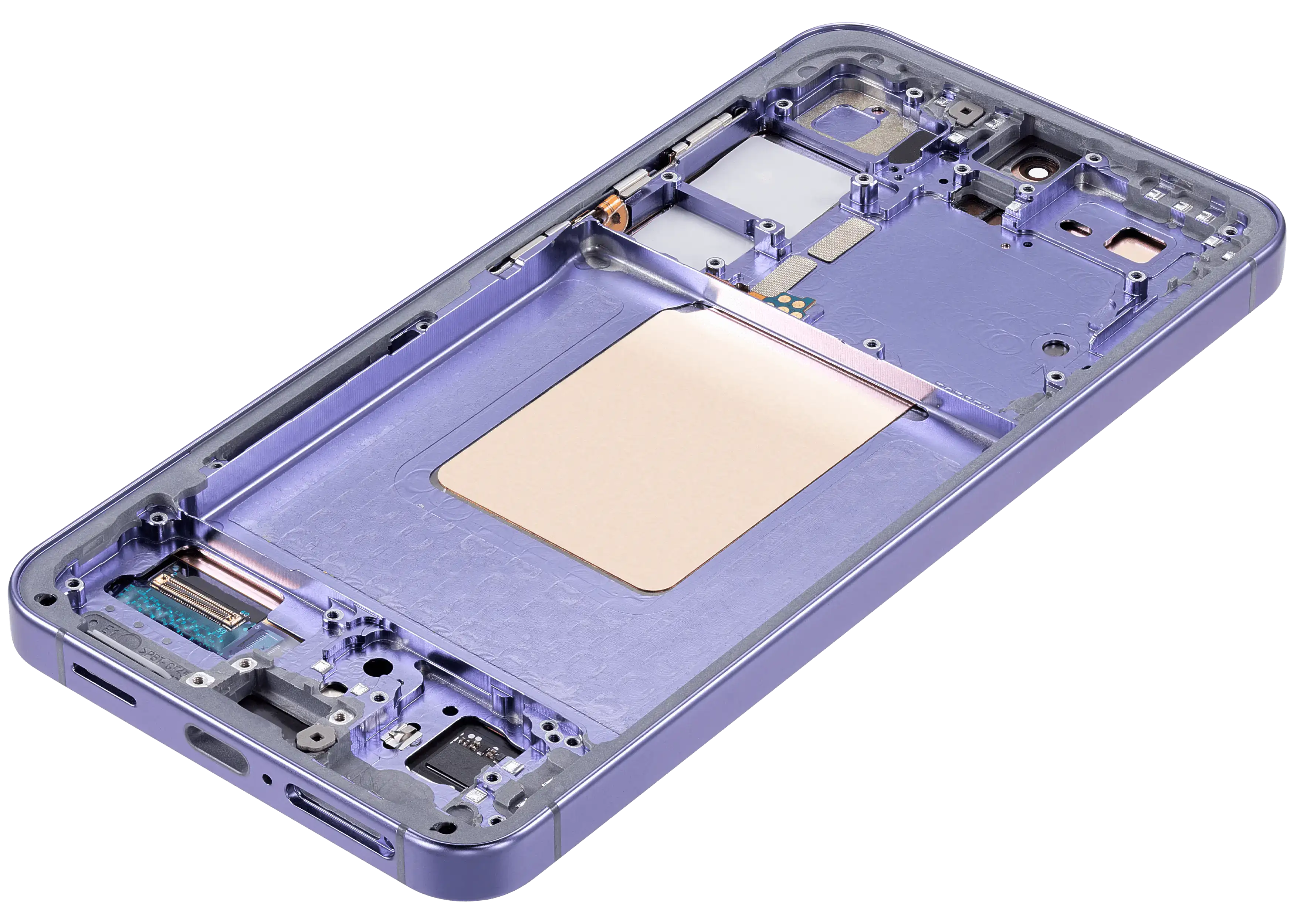 OLED-Display mit Rahmen für Samsung Galaxy S24 5G (US & Internationale Version) (gebrauchter OEM-Ausbau, Qualität B/C) (Cobalt Violet)