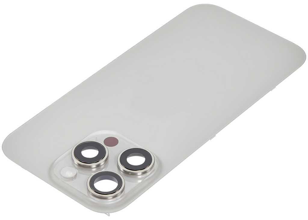Backcover mit MagSafe Magnet & NFC & Blitz-Flexkabel für iPhone 16 Pro (gebrauchter OEM-Ausbau, Qualität C) (Natural Titanium)