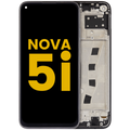 LCD-Display mit Rahmen für Huawei Nova 5i (2019) (Refurbished) (Schwarz)