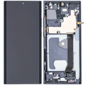 OLED-Display mit Rahmen für Samsung Galaxy Note 20 Ultra 5G (Aftermarket Plus) (120Hz) (Mystic Black)
