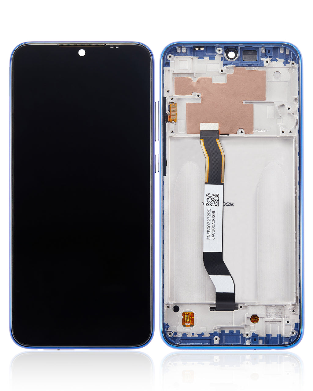 LCD-Display mit Rahmen für Xiaomi Redmi Note 8T (Refurbished) (Starscape Blue)