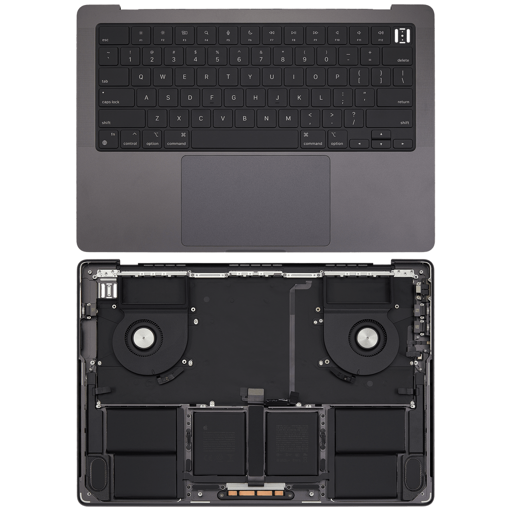 Topcase Akku Tastatur US MacBook Pro 14" A3401 Space Schwarz OEM Pull A