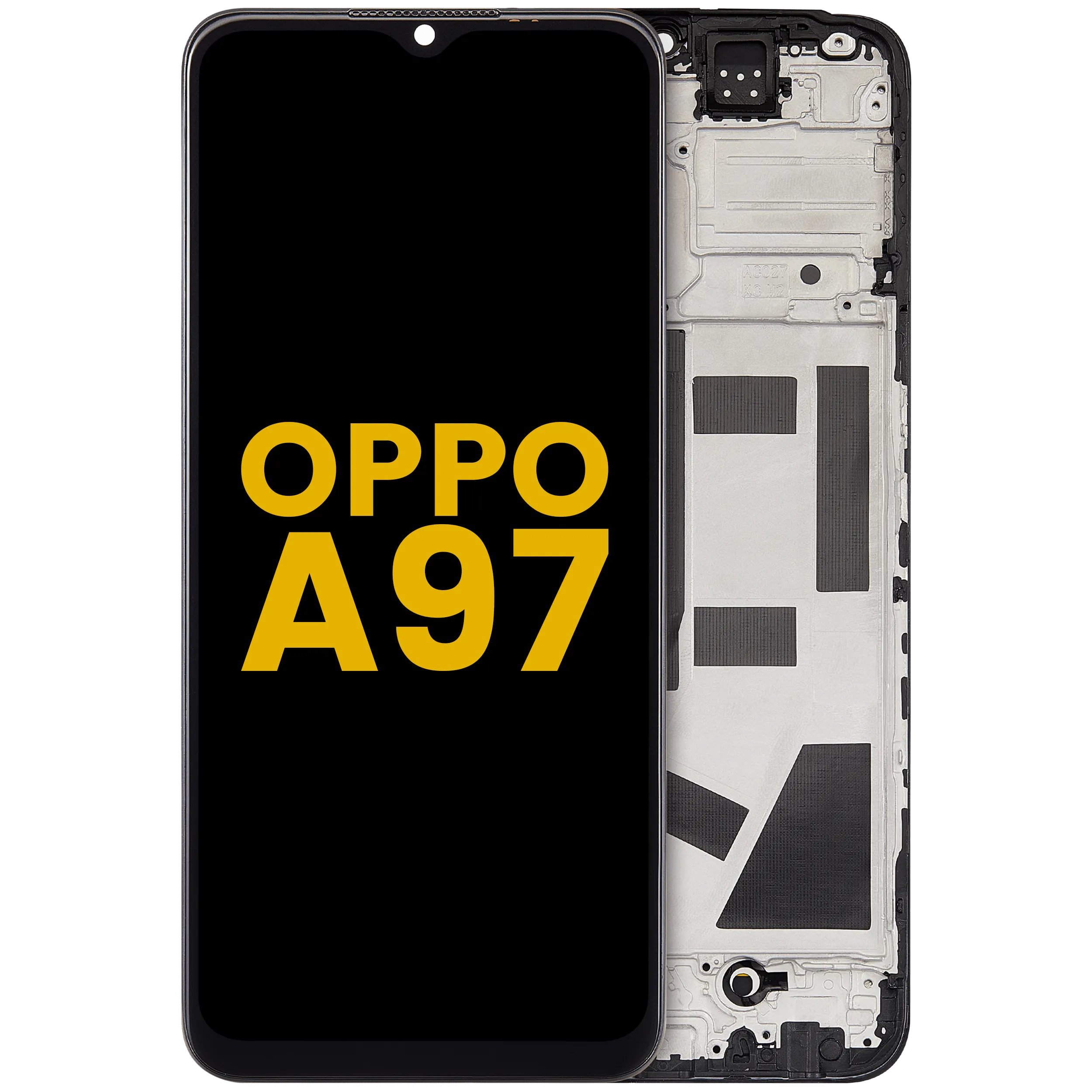 LCD-Display mit Rahmen Compatible für Oppo A97 (2022) (Refurbished) (Alle Farben)