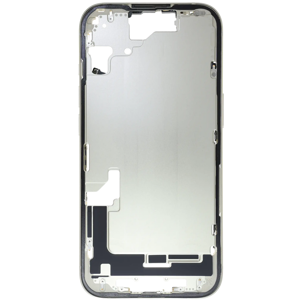 Midframe/Rahmen mit Small Parts für iPhone 15 (US-Version) (gebrauchter OEM-Ausbau, Qualität C) (Gelb)