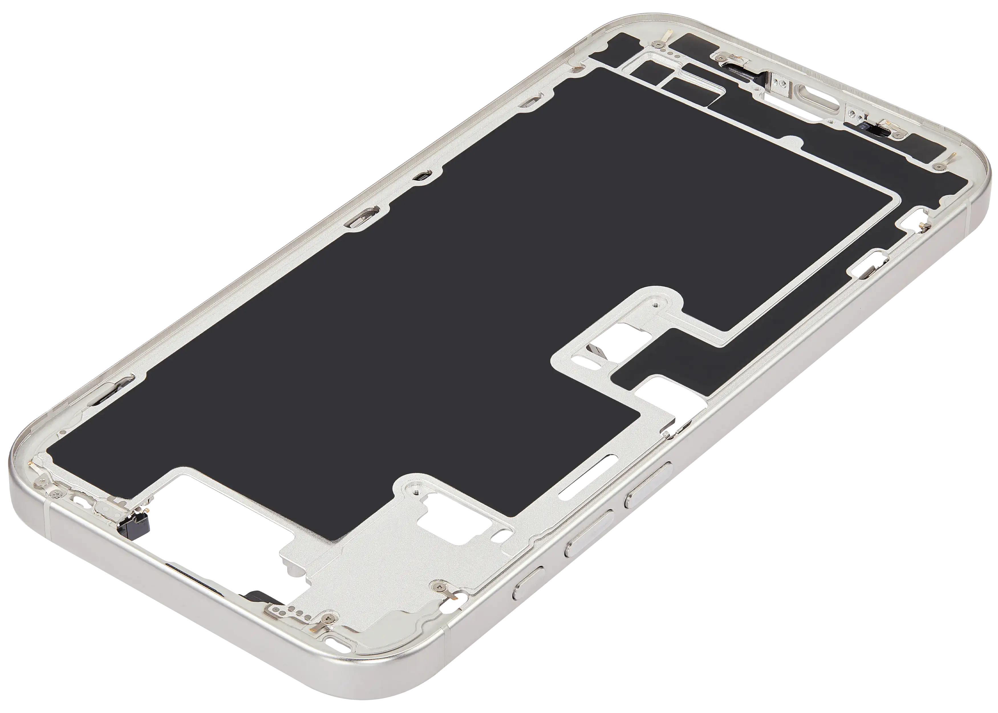 Midframe/Rahmen mit Power And Volume Button für iPhone 16 Pro Max (US-Version) (Aftermarket Plus) (Weiß Titanium)
