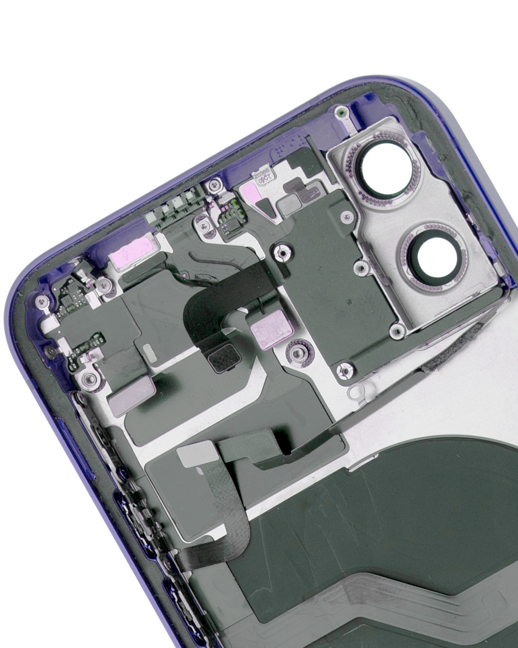 Backcover/Rahmen mit Small Parts für iPhone 12 (US-Version) (gebrauchter OEM-Ausbau, Qualität B) (Lila)