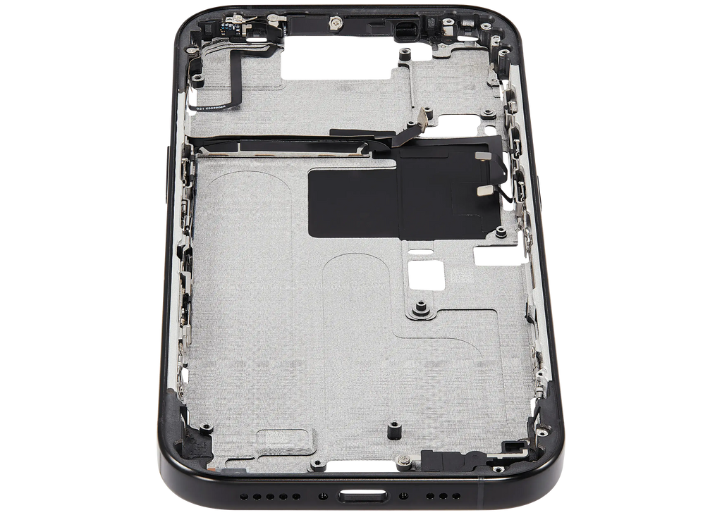 Midframe/Rahmen mit Power And Volume Button für iPhone 16 Pro (EU / Global Version) (Aftermarket Plus) (Schwarz Titanium)