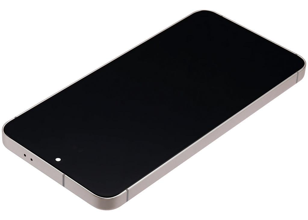 OLED-Display mit Rahmen für Samsung Galaxy S24 5G (US & Internationale Version) (Aftermarket Plus) (Amber Yellow)