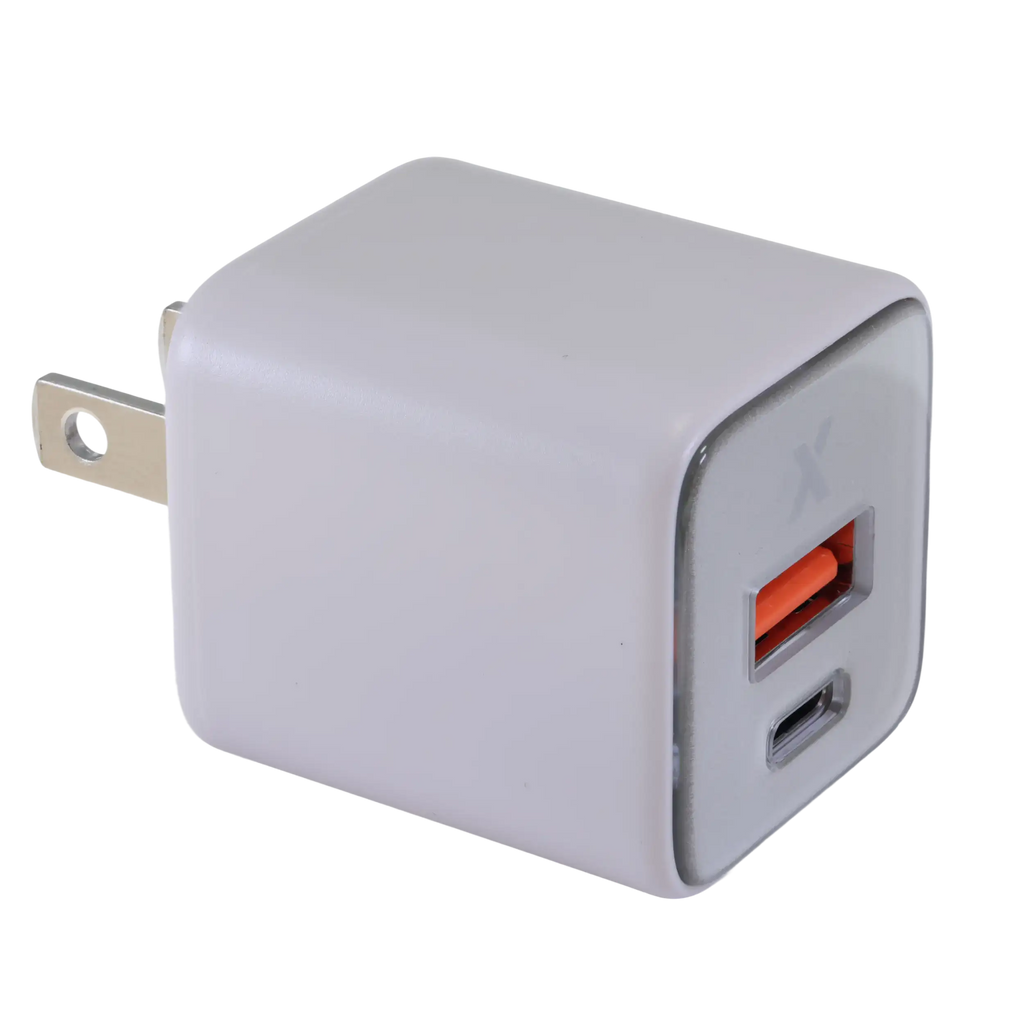 AmpSentrix Pro 30W 2-in-1 USB-C / USB-A GaN Wall Adapter (Desert Titanium)