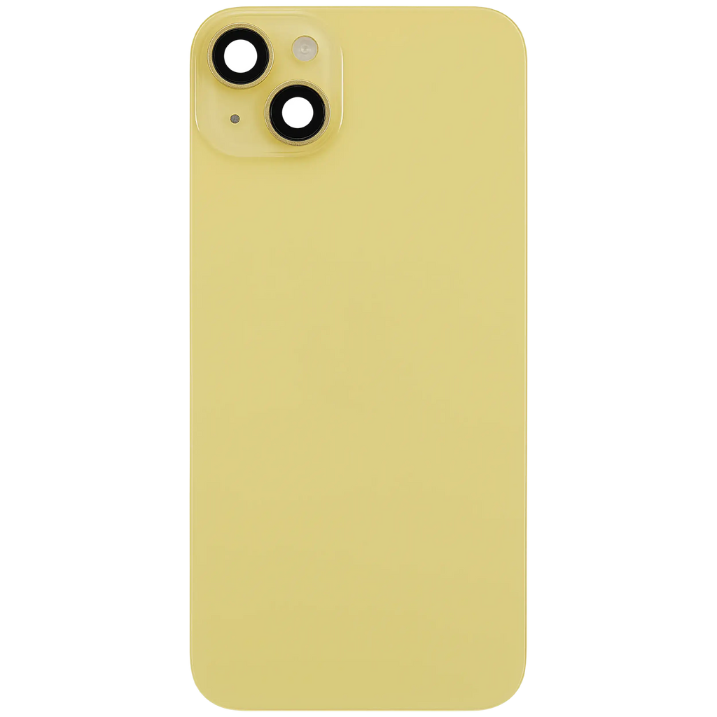 Backcover mit MagSafe Magnet & NFC & Blitz-Flexkabel für iPhone 14 Plus (gebrauchter OEM-Ausbau, Qualität A) (Gelb)
