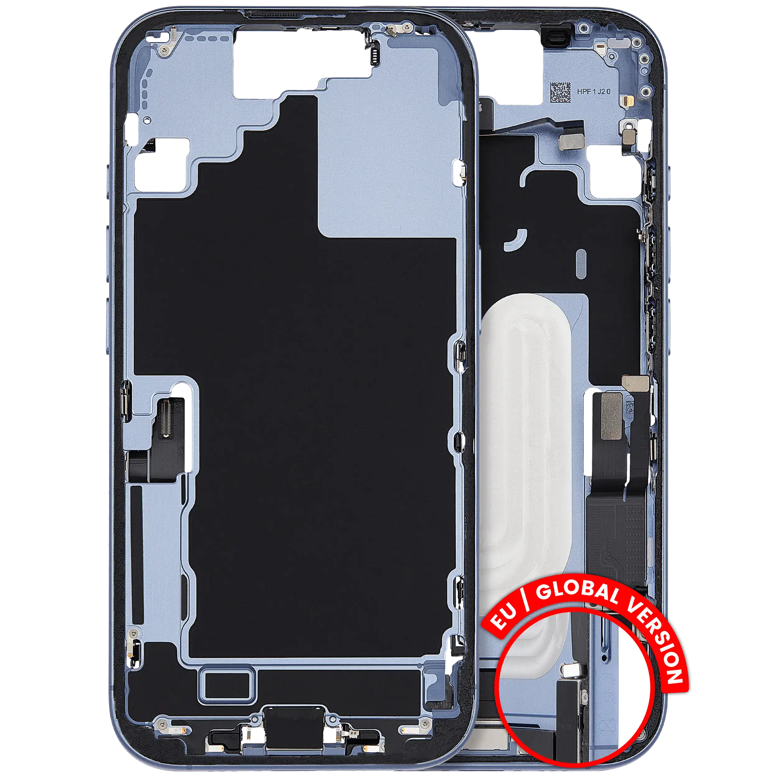 Original Apple-Ausbau B gebraucht – iPhone 17 EU / Rahmen Mist Blau