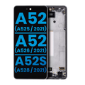 LCD-Display mit Rahmen Samsung A52 (4G/5G/A52s) Schwarz (Aftermarket, o. FP)