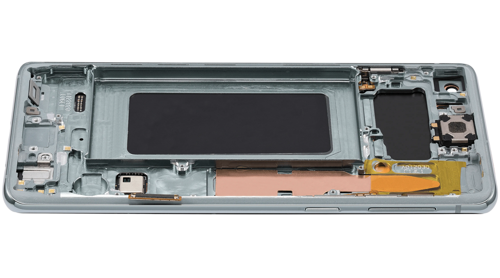 OLED-Display mit Rahmen für Samsung Galaxy S10 (Aftermarket Plus) (Prism Green)