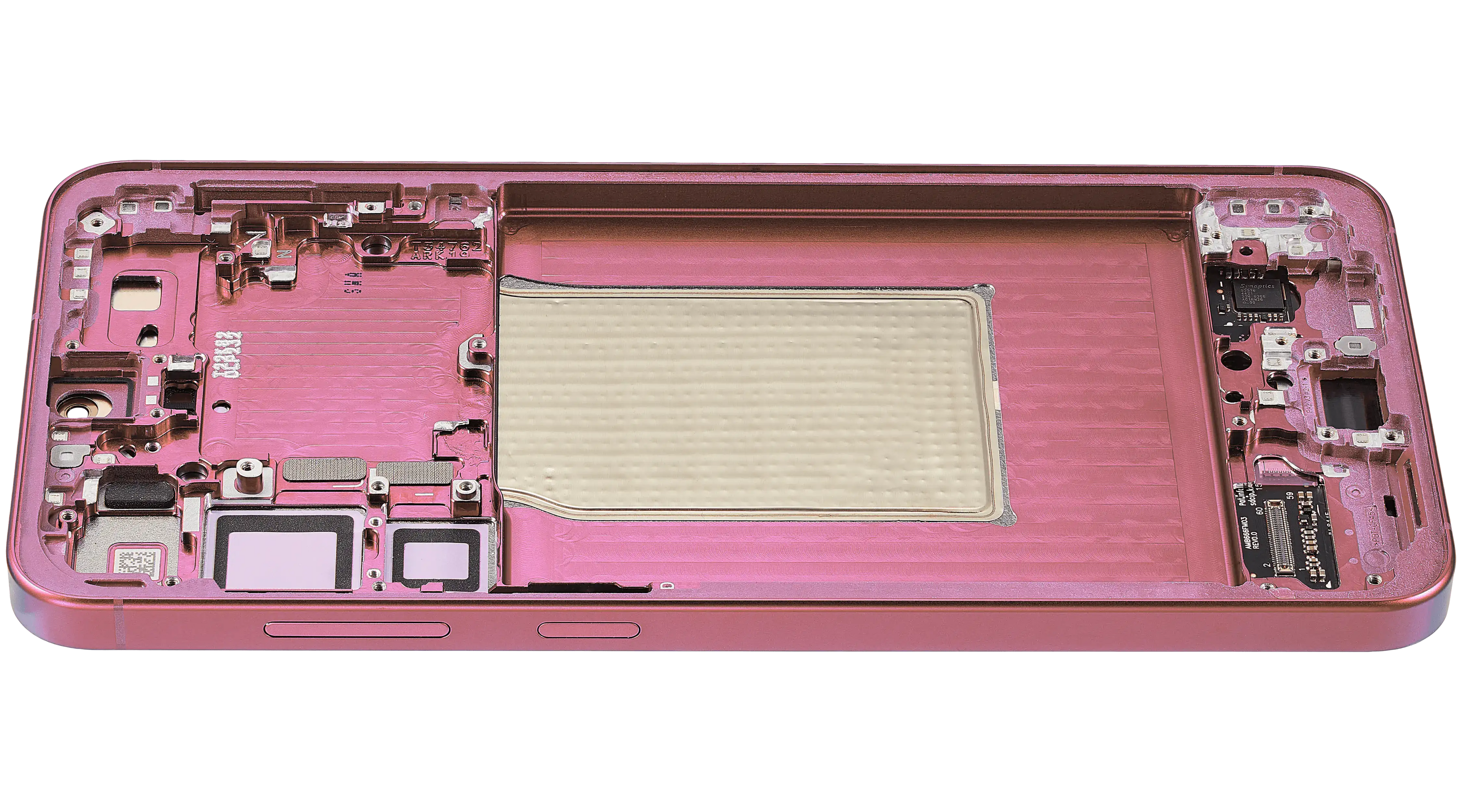 OLED-Display mit Rahmen für Samsung Galaxy S25 Plus 5G (US & Internationale Version) (Aftermarket Plus) (Coral Rot)