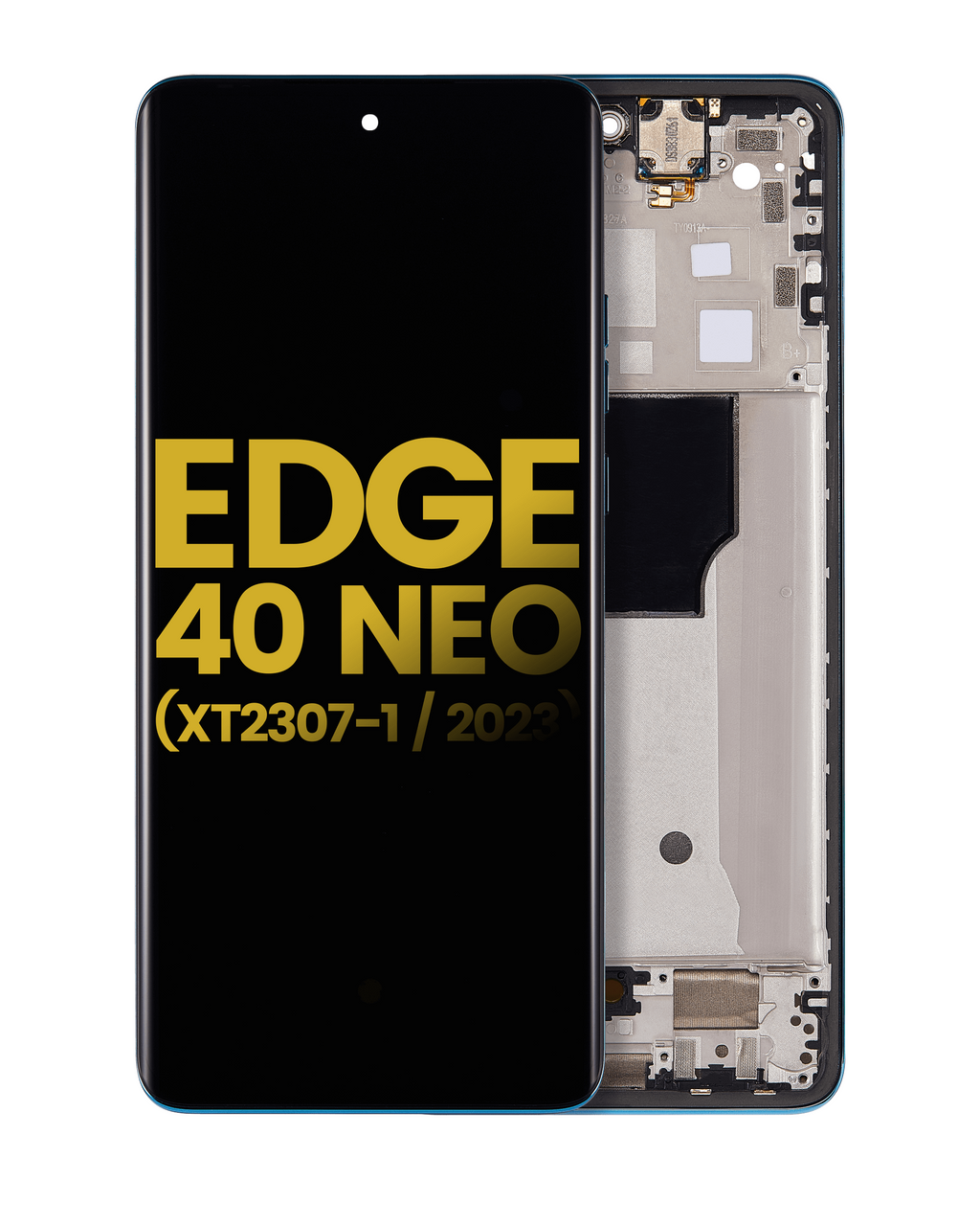 OLED-Display mit Rahmen für Motorola Moto Edge 40 Neo Caneel Bay (Refurbished)