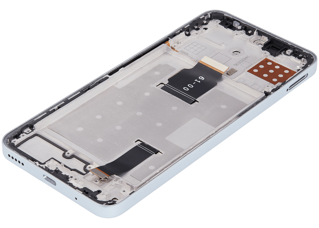 LCD-Display mit Rahmen für Honor X8A / X50i / 90 Lite ((Aftermarket Plus) (Titanium Silber)