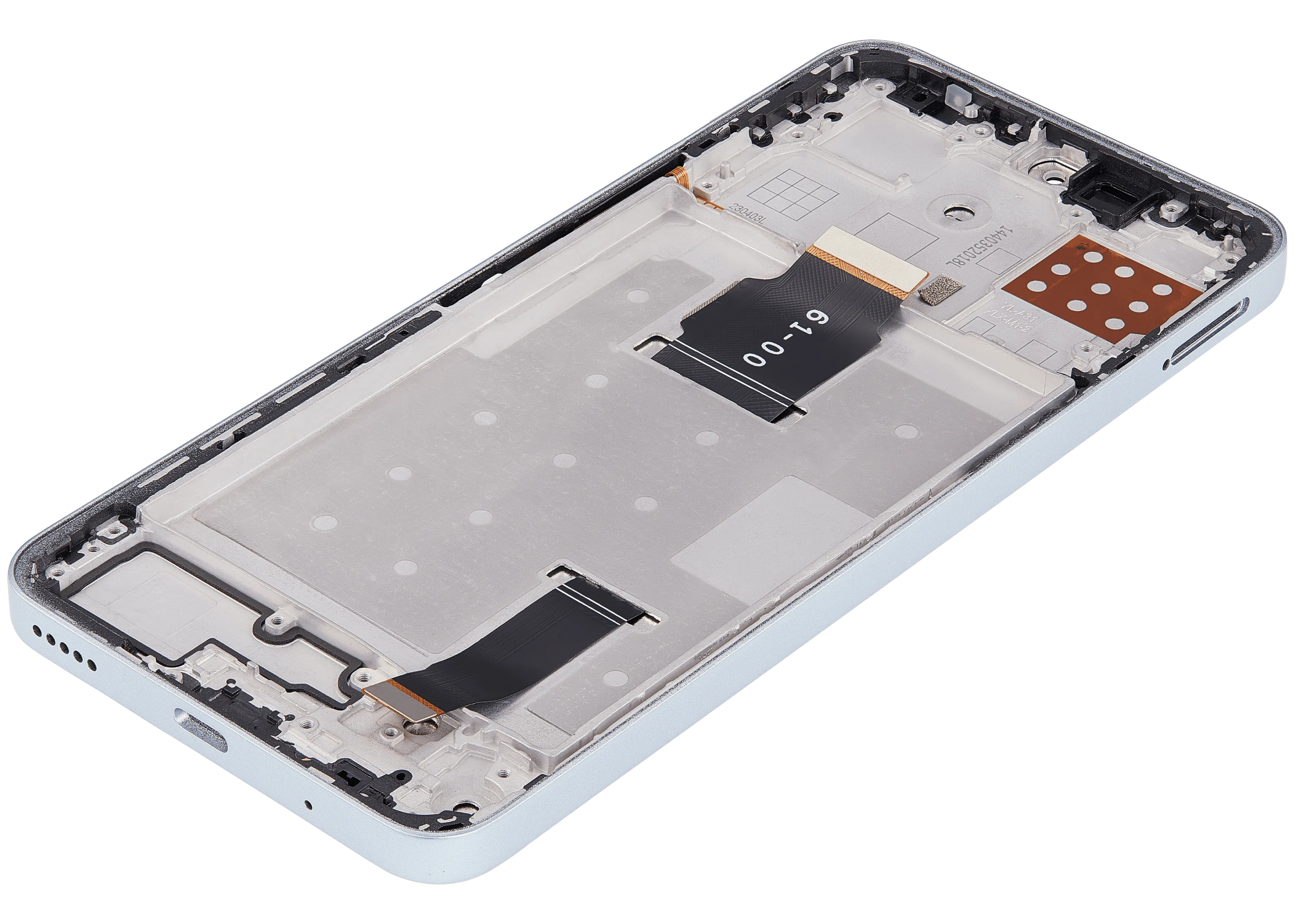 LCD-Display mit Rahmen für Honor X8A / X50i / 90 Lite ((Aftermarket Plus) (Titanium Silber)