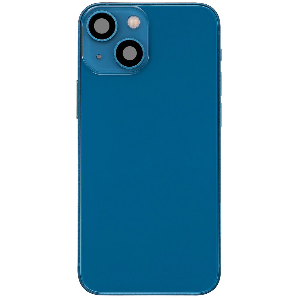Backcover/Rahmen mit Ladebuchse Flex & Small Parts für iPhone 13 Mini (EU / Global Version) (gebrauchter OEM-Ausbau, Qualität C) (Blau)