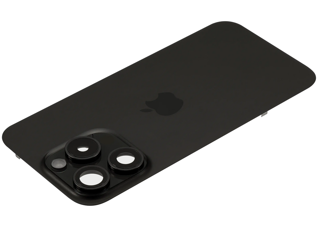 Backcover mit MagSafe Magnet & NFC & Blitz-Flexkabel für IPhone 15 Pro (Service Pack) (Schwarz Titanium)