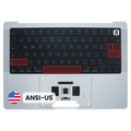 Top Case mit Keyboard (ANSI US) für MacBook Pro 14" A3426 (2026) (Original OEM) (Silber)
