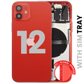 Backcover/Rahmen mit Small Parts für iPhone 12 (EU / Global Version) (gebrauchter OEM-Ausbau, Qualität A) (Rot)