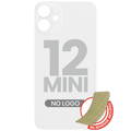 Back Cover with 3M Adhesive for iPhone 12 Mini (No Logo / Large Camera Hole) (White)
