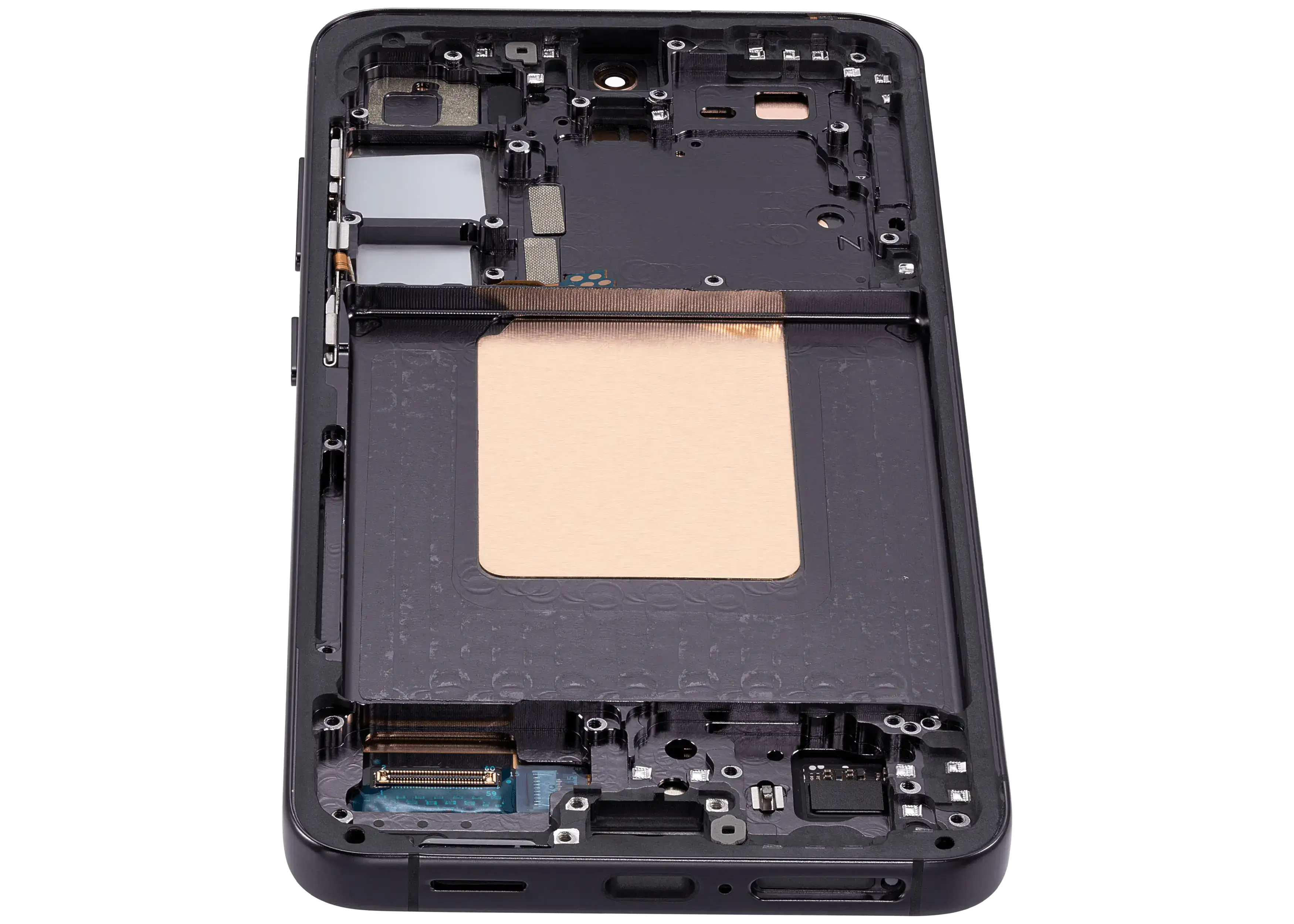 OLED-Display mit Rahmen für Samsung Galaxy S24 5G (US & Internationale Version) (gebrauchter OEM-Ausbau, Qualität A) (Onyx Black)