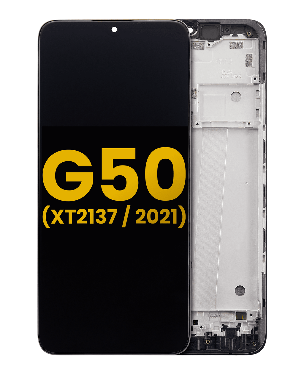 Display mit Rahmen für Motorola Moto G50 Refurbished (Alle Farben)