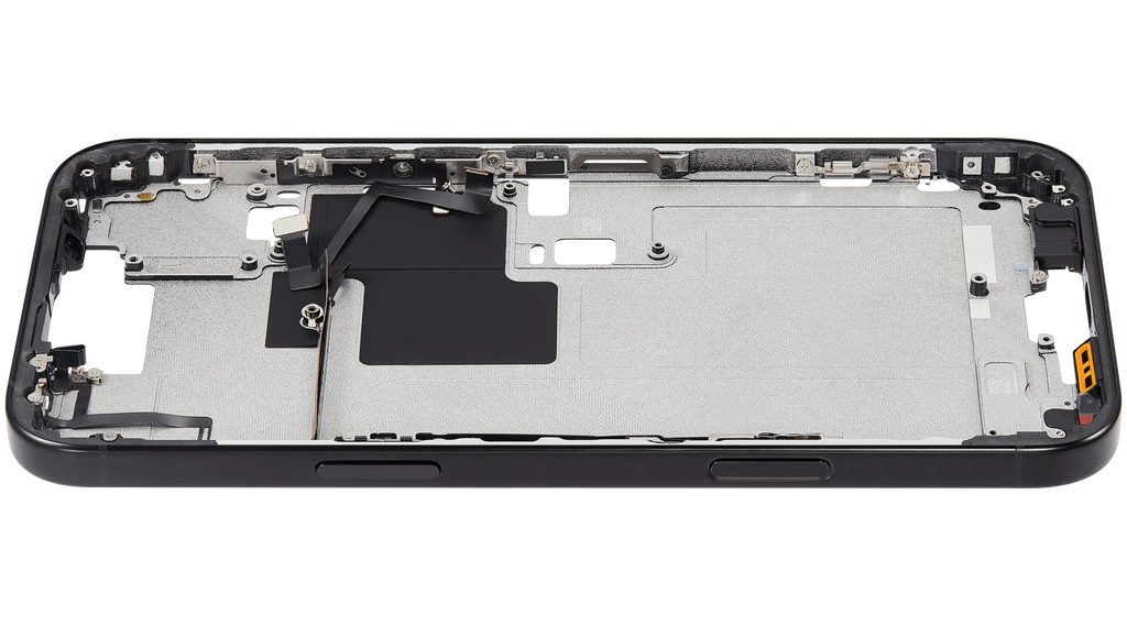 Midframe/Rahmen mit Power And Volume Button für iPhone 16 Pro Max (EU / Global Version) (Aftermarket Plus) (Schwarz Titanium)
