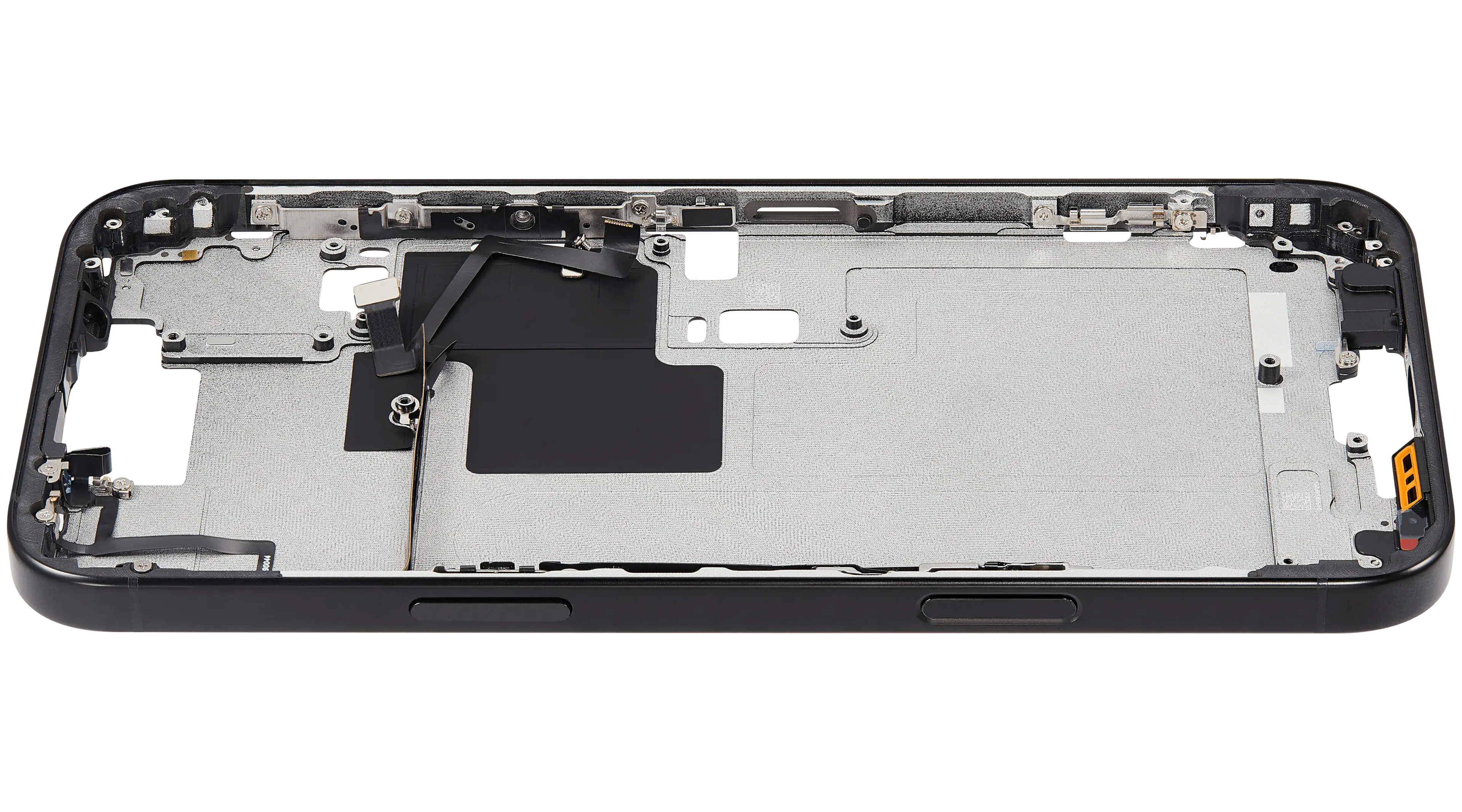Midframe/Rahmen mit Power And Volume Button für iPhone 16 Pro Max (EU / Global Version) (Aftermarket Plus) (Schwarz Titanium)
