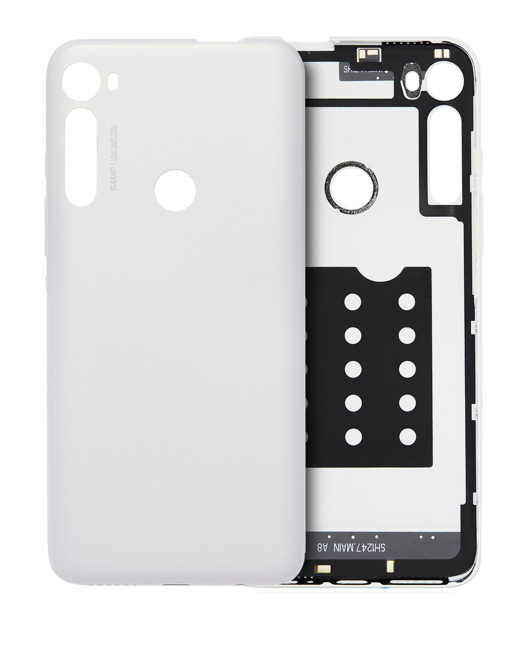 Back Cover for Motorola One Fusion Plus (XT2067 / 2020) (Original OEM) (Moonlight White)