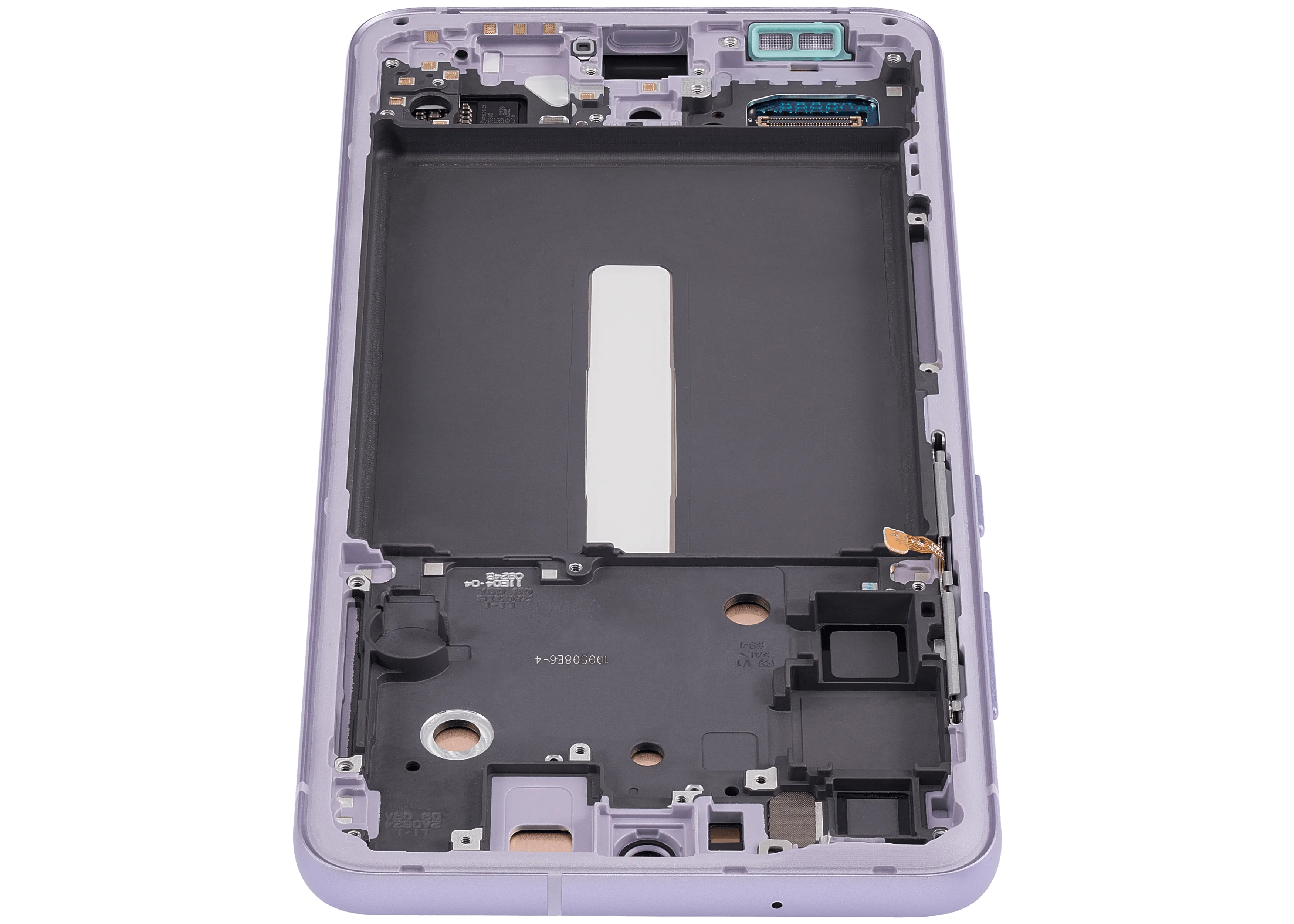 OLED-Display mit Rahmen für Samsung Galaxy S21 FE 5G (US & Internationale Version) (Aftermarket Plus) (120Hz) (Lavender)