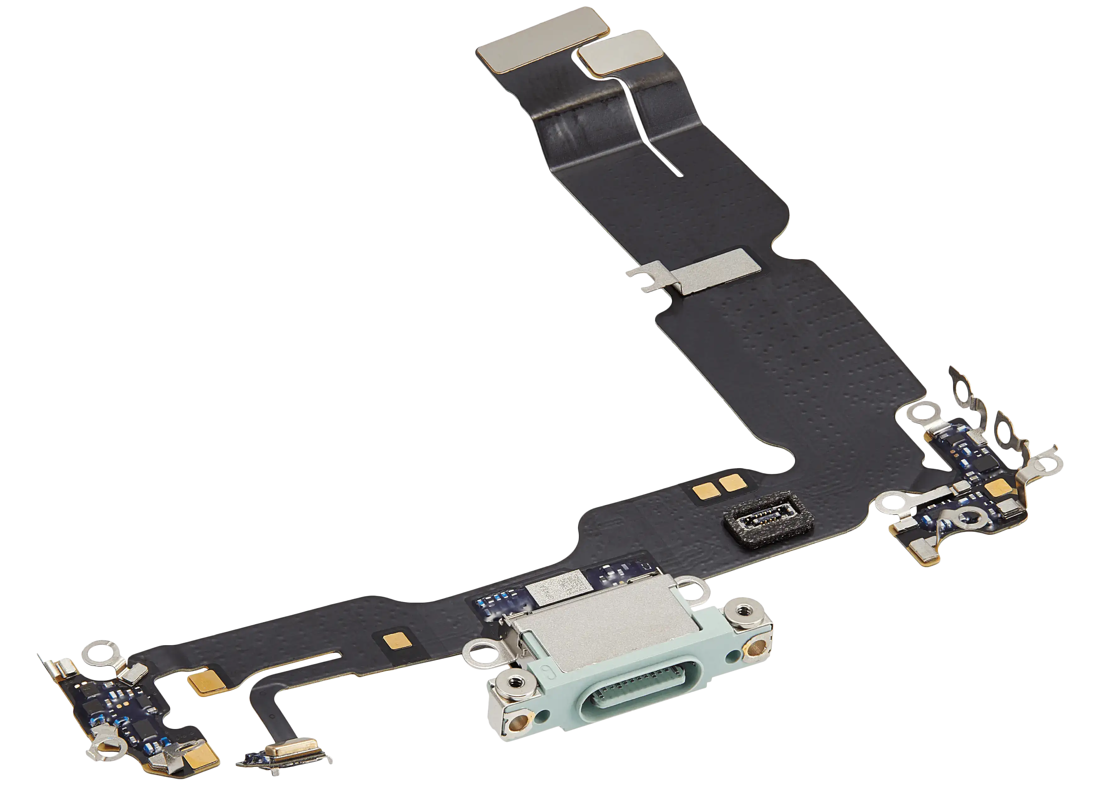 Ladebuchse Flex Cable für iPhone 15 Plus (gebrauchter OEM-Ausbau) (Grün)