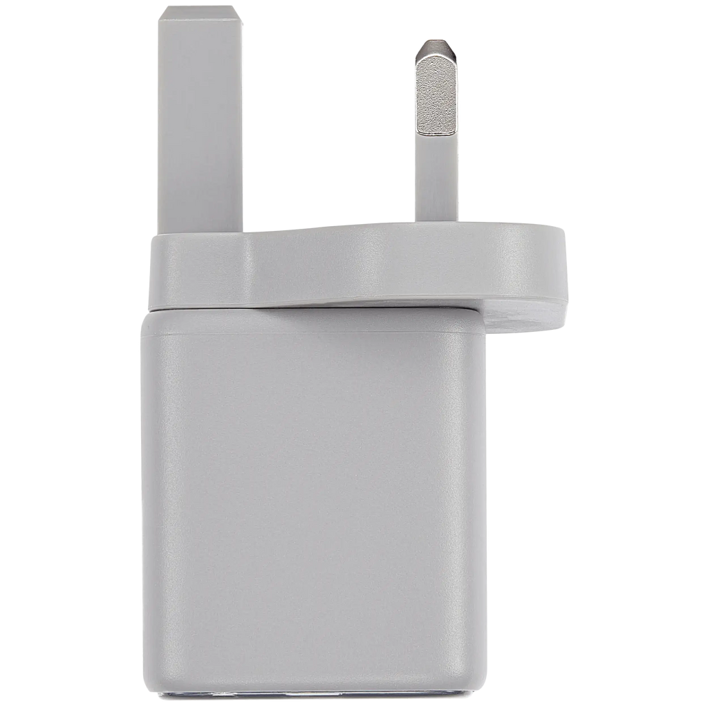 AmpSentrix 30W 2-in-1 USB-C / USB-A Wall Adapter (220V / UK Plug) (Natural Titanium)