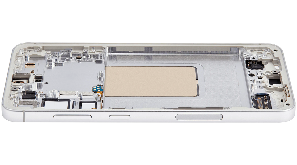 OLED-Display mit Rahmen für Samsung Galaxy S24 Plus 5G (US & Internationale Version) (gebrauchter OEM-Ausbau, Qualität B/C) (Marble Grey)